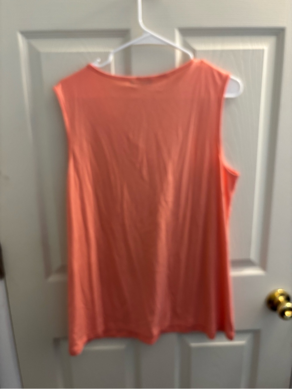 Sleeveless V-Neck Coral Tank Top L - Picture 6 of 6